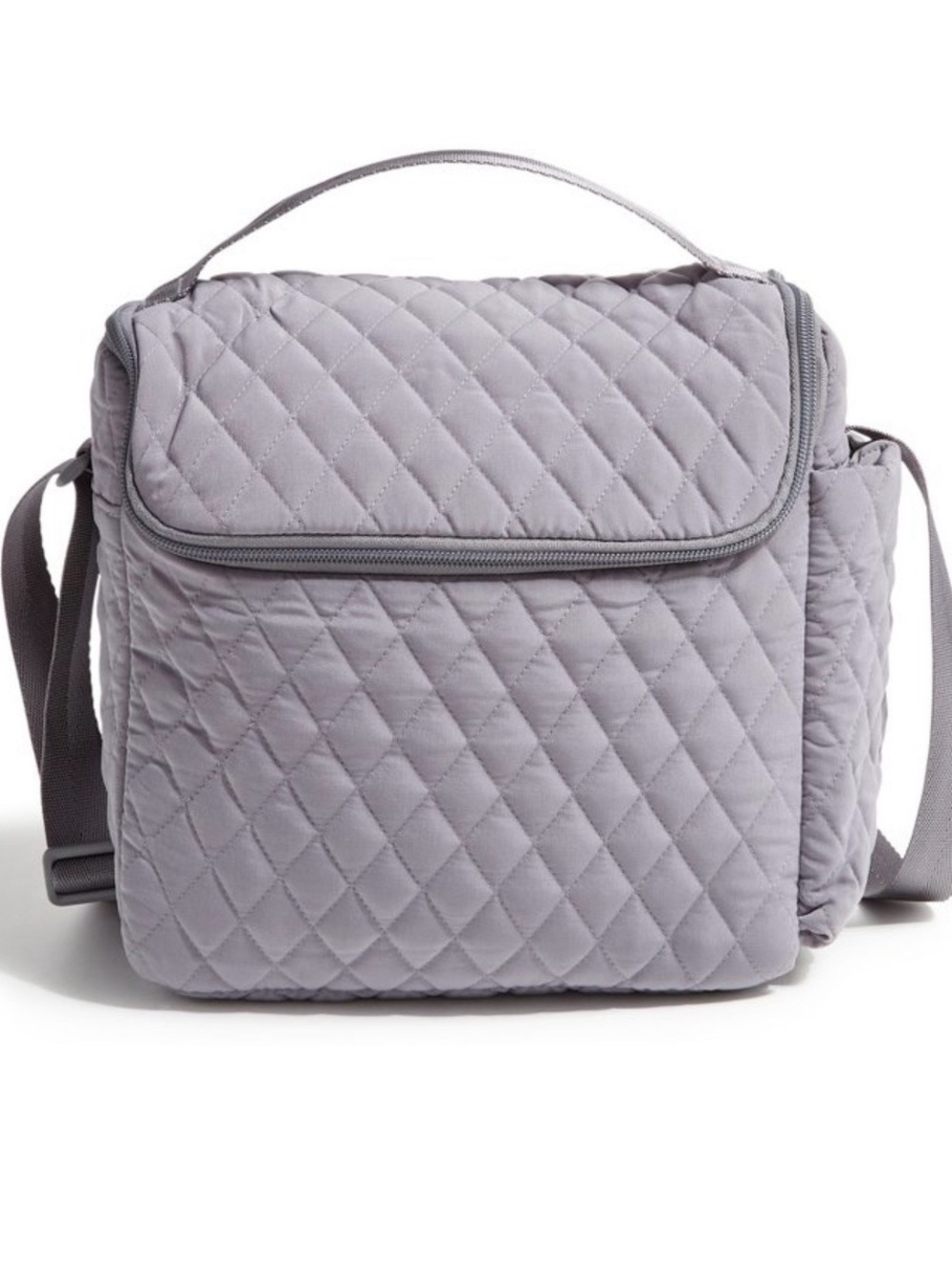 Vera Bradley Quilted Light Gray Crossbody Tote